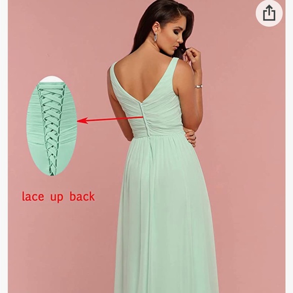 Peach Bridesmaids Dress - Picture 2 of 4